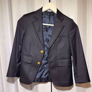 Brooks Brothers Loro Piana Black Blazer Sport Coat Boys 8 120s Gold Buttons Wool